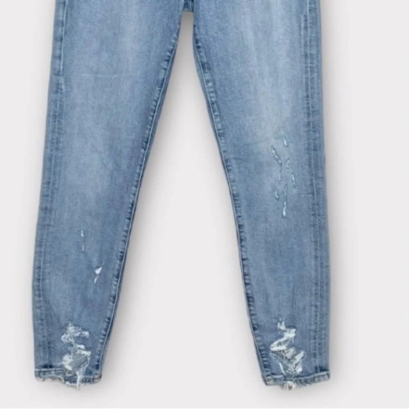 AGOLDE Sophie High Rise Skinny Crop Light Wash Distressed Ripped Jeans Size 27 - Picture 6 of 10